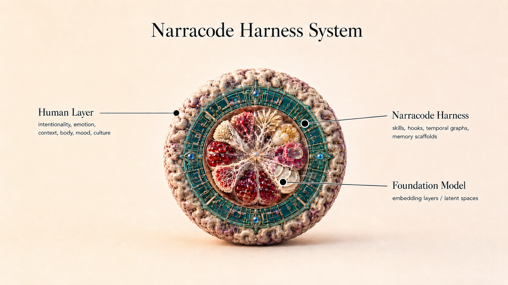 Schematic view of the Narracode harness system